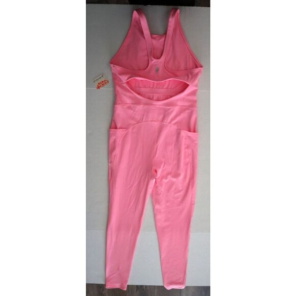 Free People Movement OB1905408 Women's Sz Small Hot Pink One Piece Jumpsuit - Picture 11 of 11